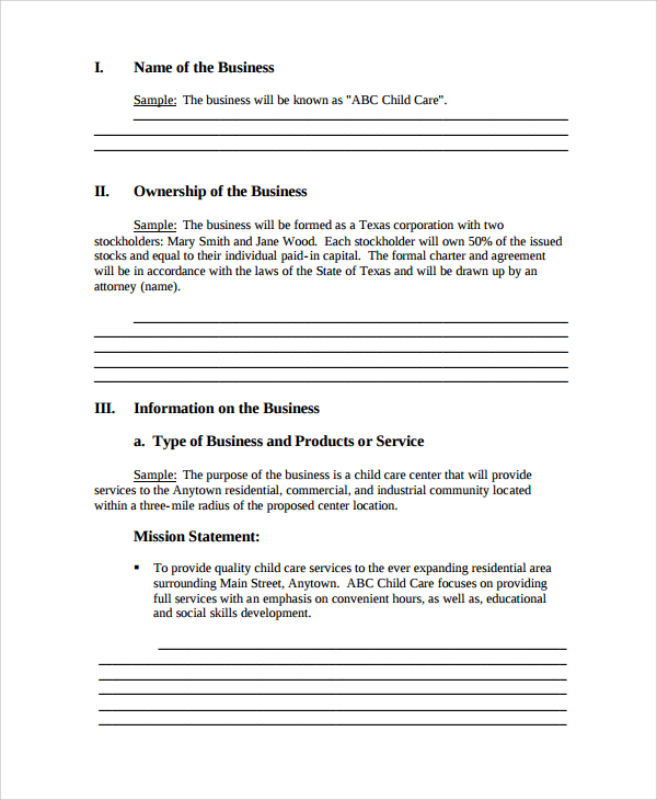 FREE 12+ Sample Professional Business Plan Templates in PDF | MS Word