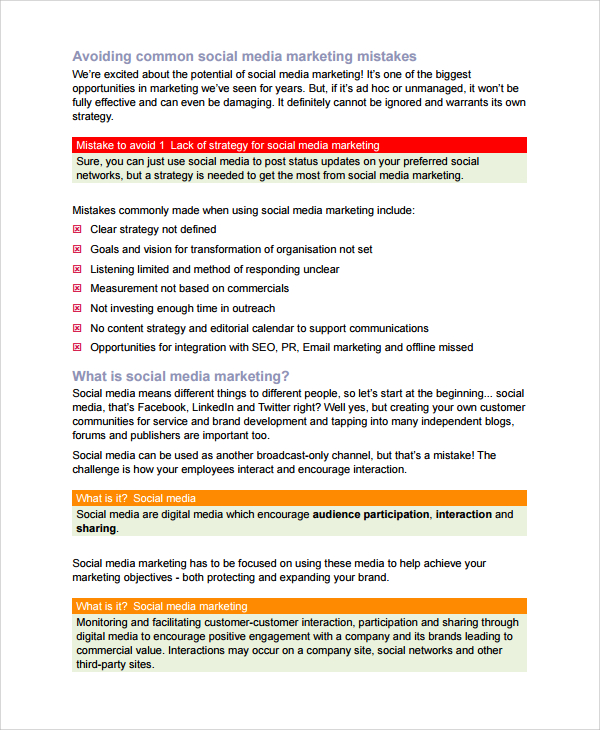 social content strategy template