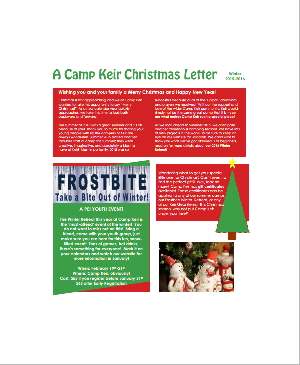 christmas holiday newsletter template1