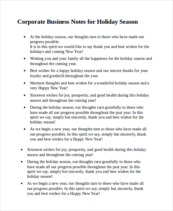 FREE 7+ Sample Holiday Greeting Message in PDF | MS Word