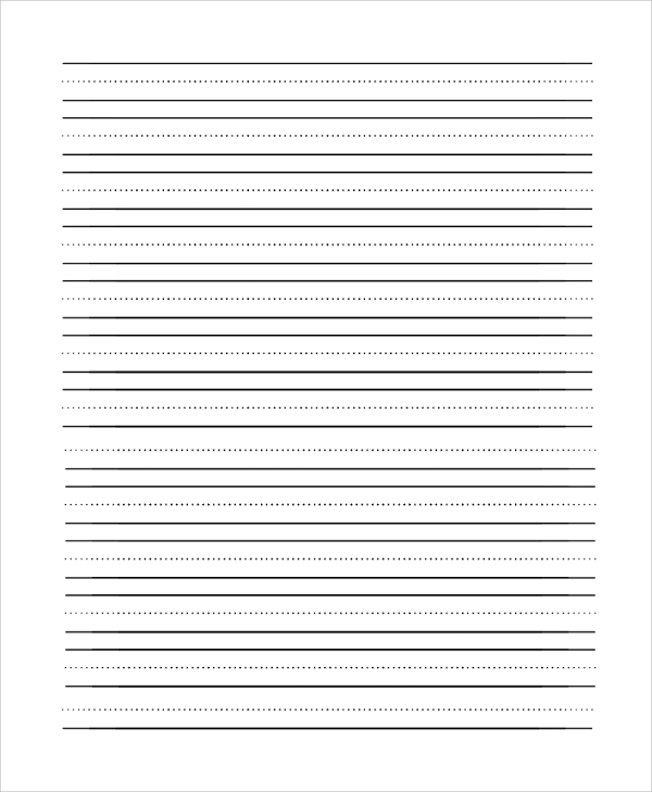 elementary lined paper