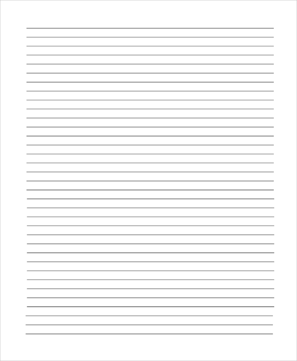 horizontal lined paper