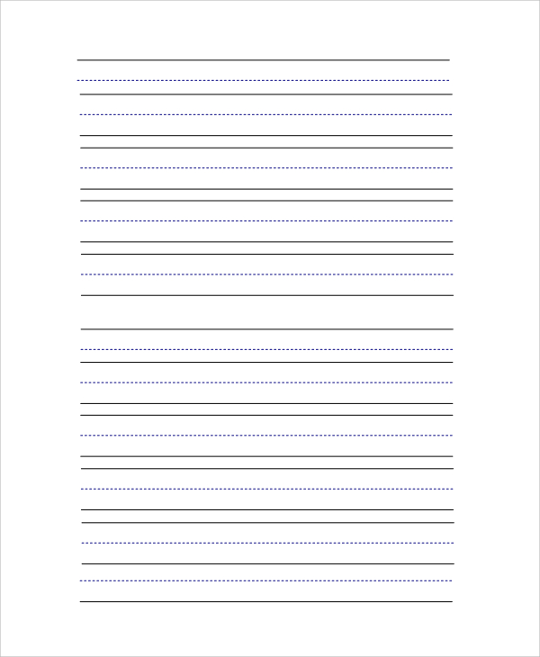 Four Lines English Alphabet Writing Paper Template