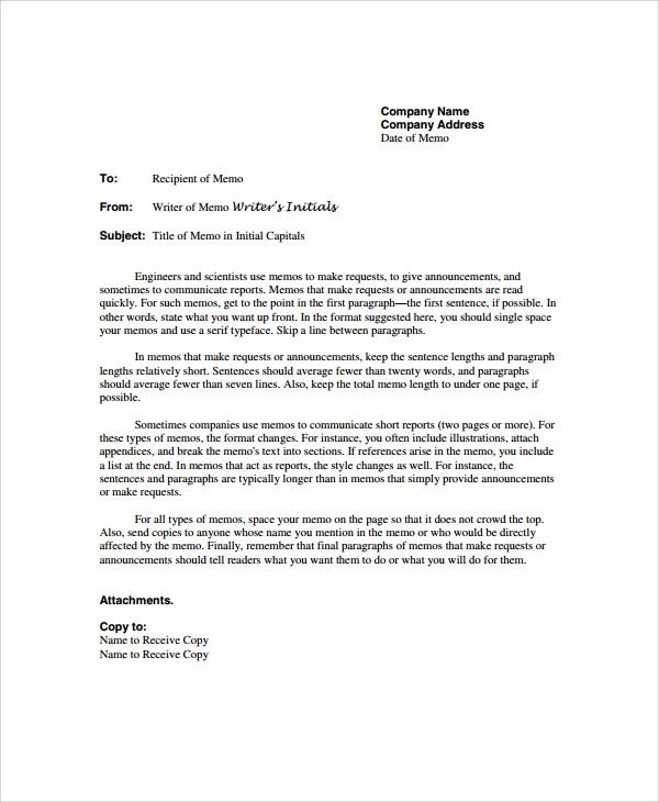 memo template word