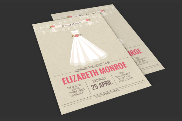 bridal engagement invitation template