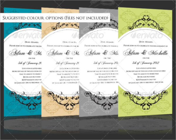 engagement wedding invitation template