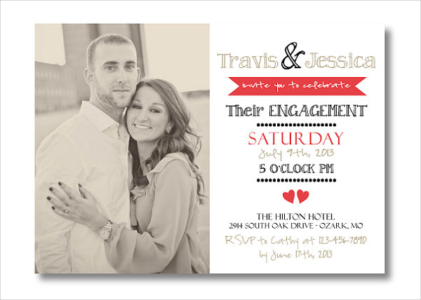 printable engagement invitation template