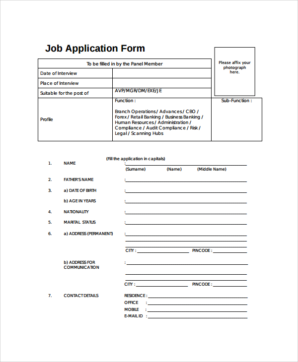 FREE 24+ Sample Job Application Forms in PDF | MS Word