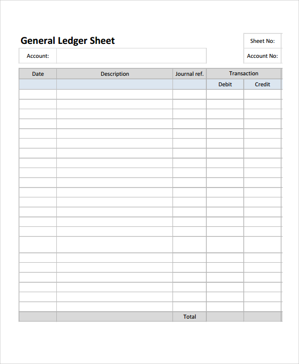 accounting ledger form