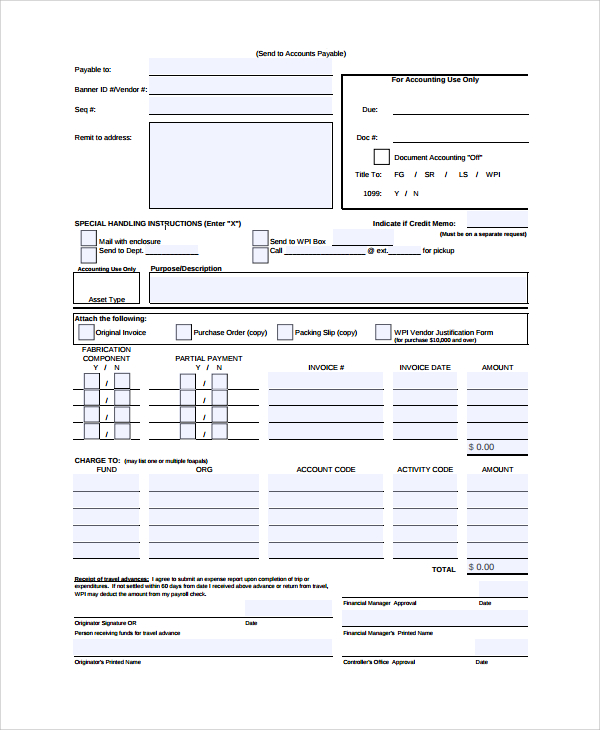accounting check request form
