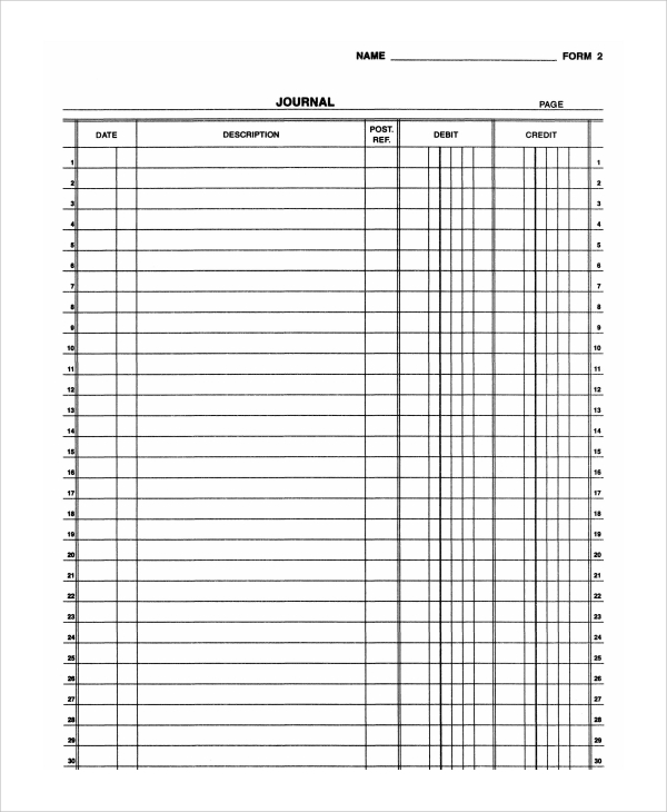 sample accounting form
