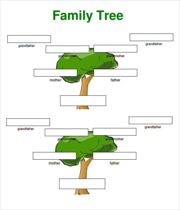 3 Generation Family Tree Template For Kids