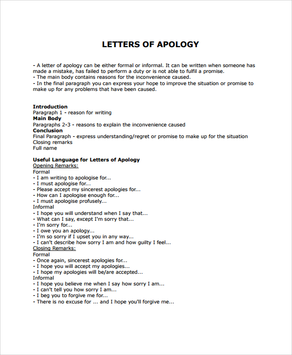 apology essay examples