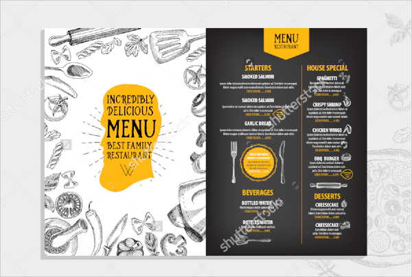 cafe menu flyer template