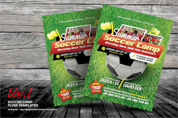 soccer camp flyer template