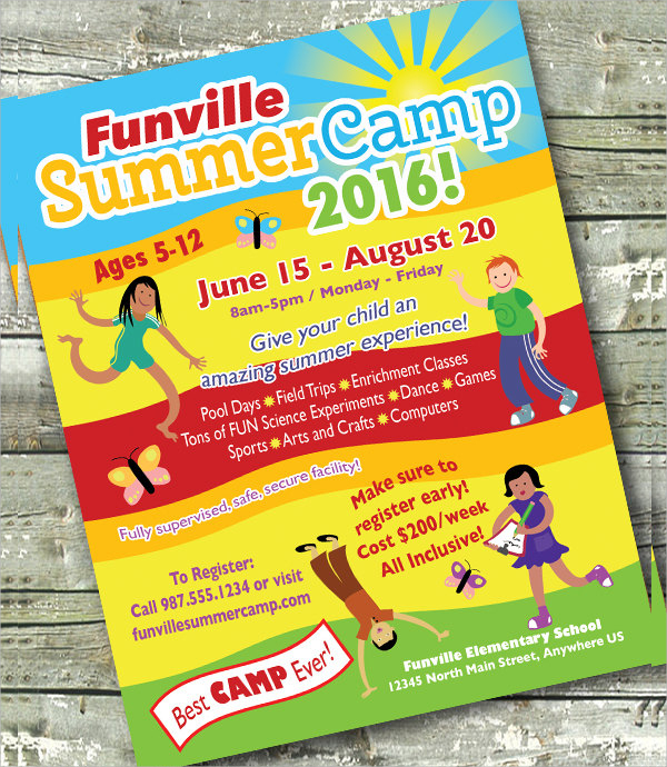 Free Summer Camp Flyer Template