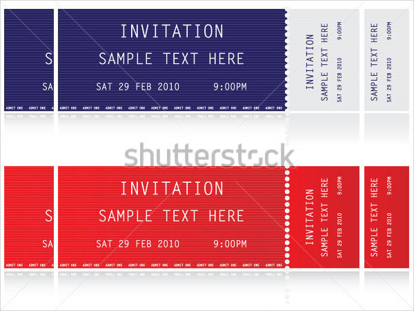sample invitation tickets
