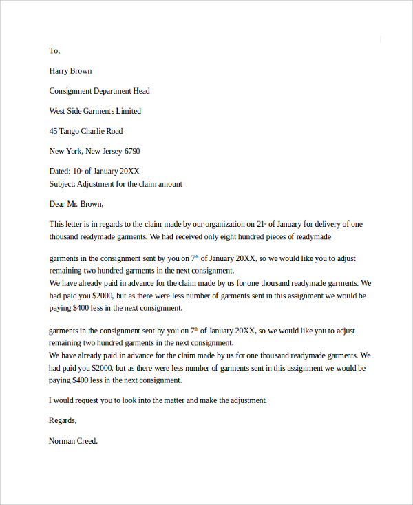 letter to insurance company to settle claim news