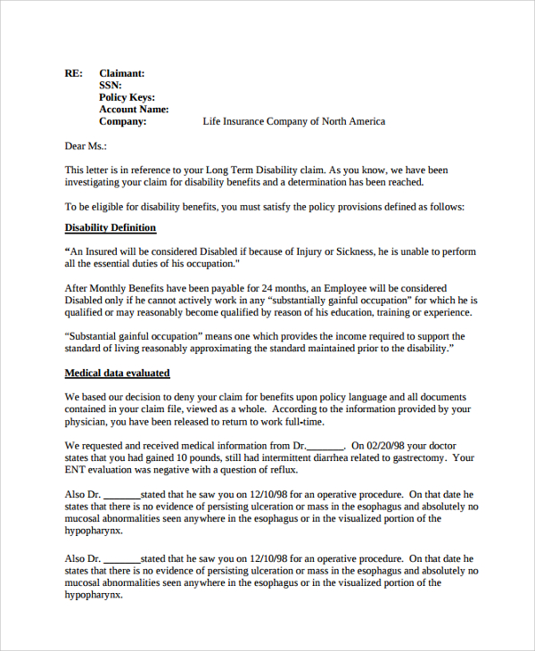 Letter To Insurance Company To Settle Claim small claims