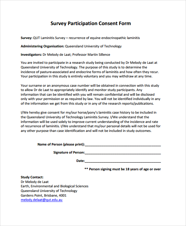 dissertation survey consent form