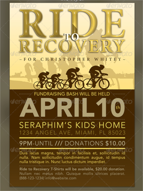 ride to recovery fundraiser flyer template