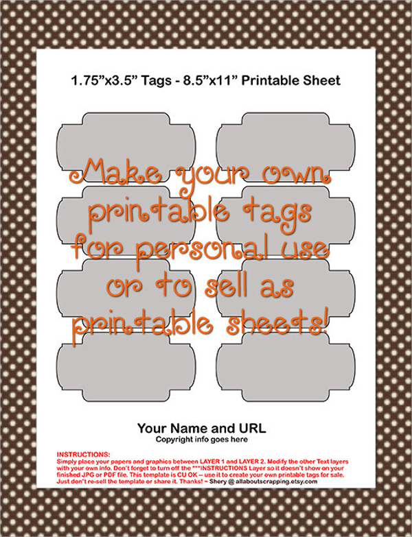 tags label template