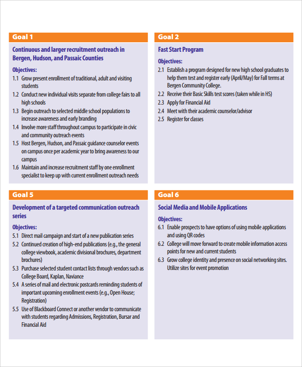 student recruitment business plan