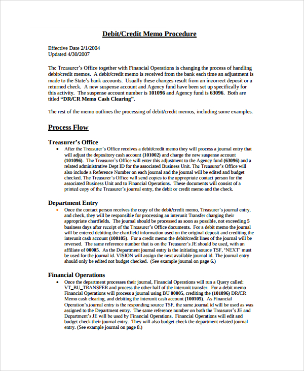 note debit format Memo Word  26  Documents Format Sample  in PDF,