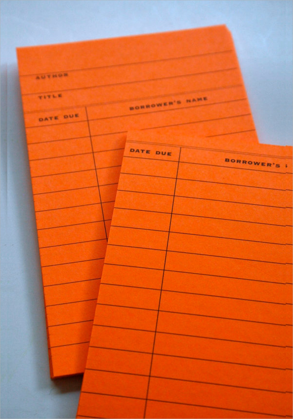 Library Pocket Template