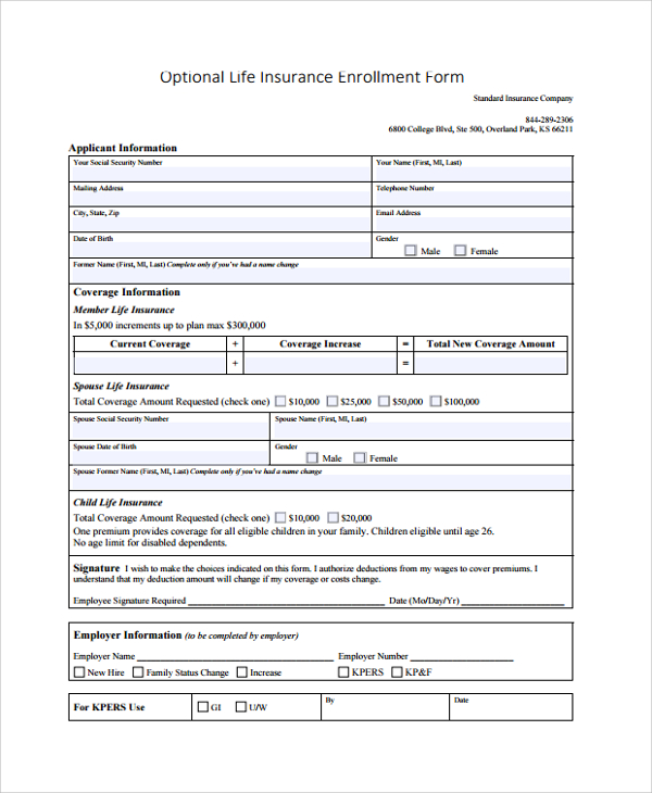 FREE 8+ Sample Enrollment Forms in PDF MS Word