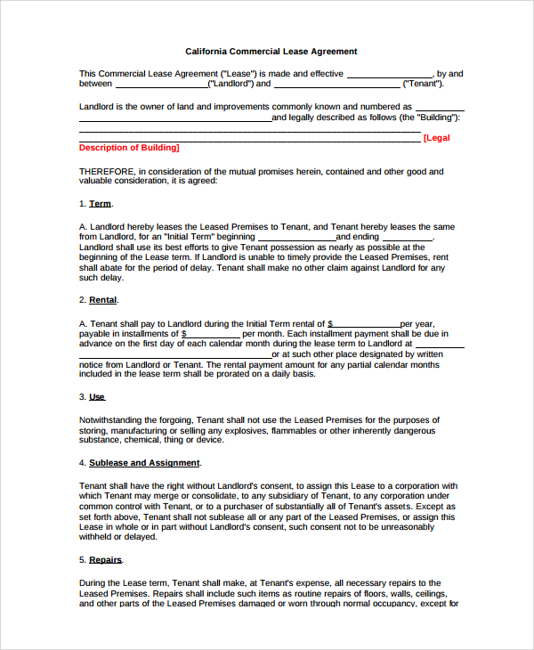 Lease termination clause for landlord