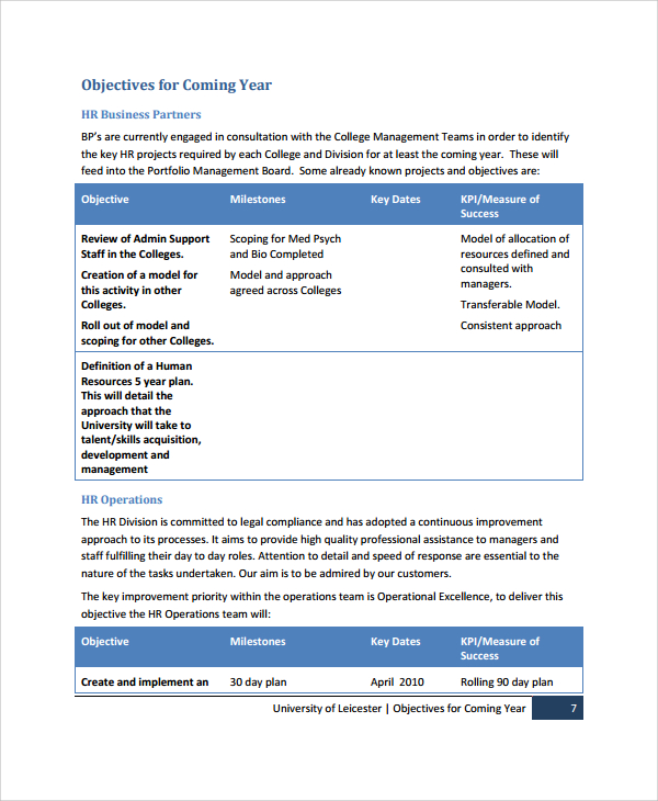 FREE 17 Sample HR Plan Templates In MS Word PDF