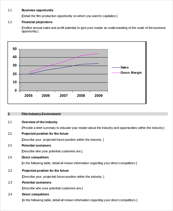 example of film production business plan