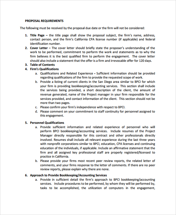 accounting proposal template