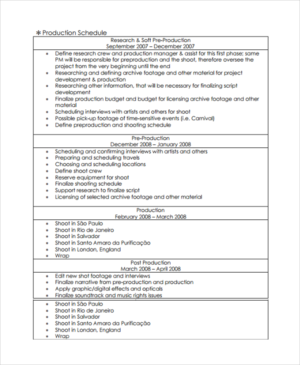 documentary proposal template