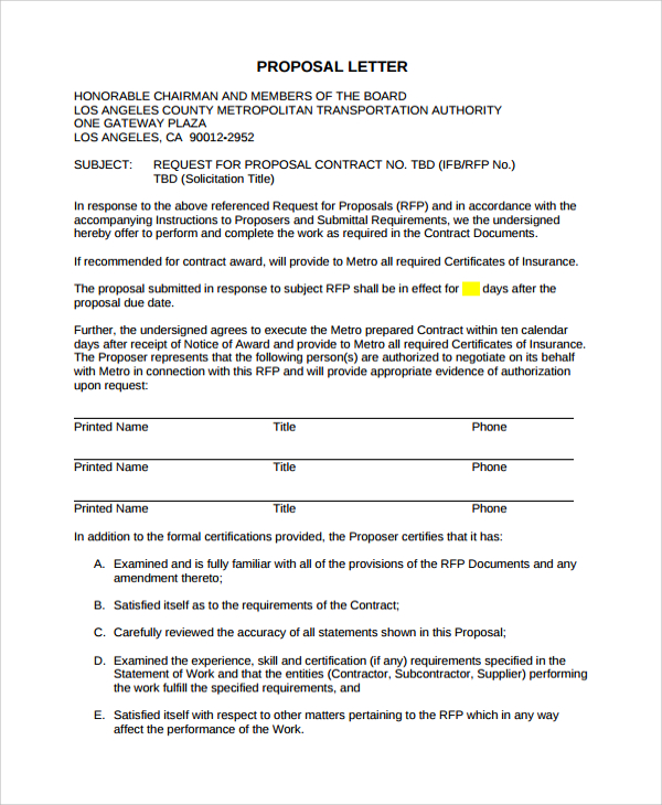 FREE 7+ Sample Business Proposal Letter to Client in PDF ...