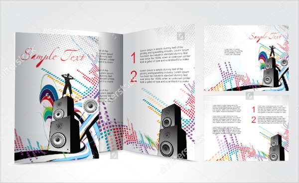 illustration music brochure template