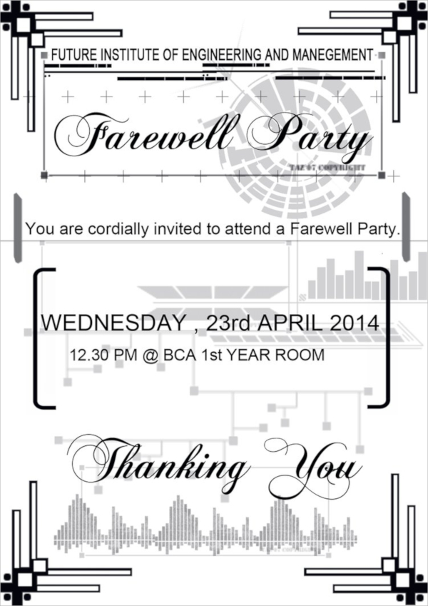 FREE 12+ Farewell Party Invitation Templates in PSD | EPS