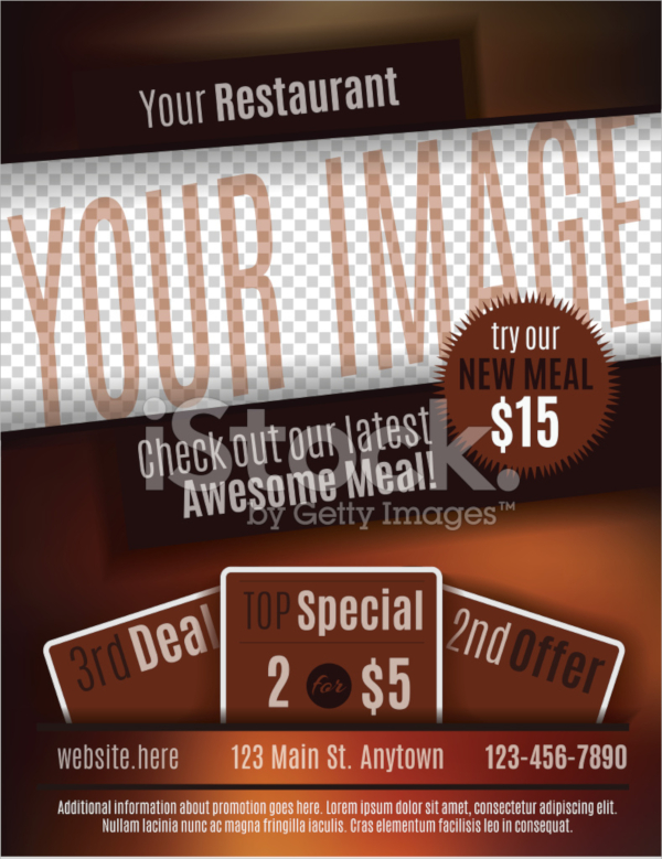 restaurant coupon flyer template