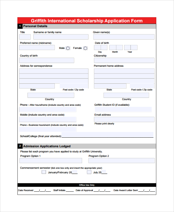 international scholarship application form1