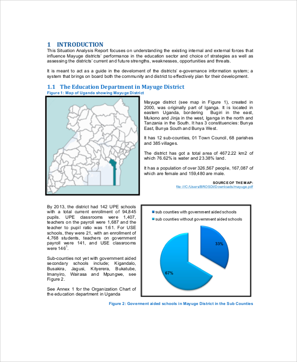 situation analysis report template