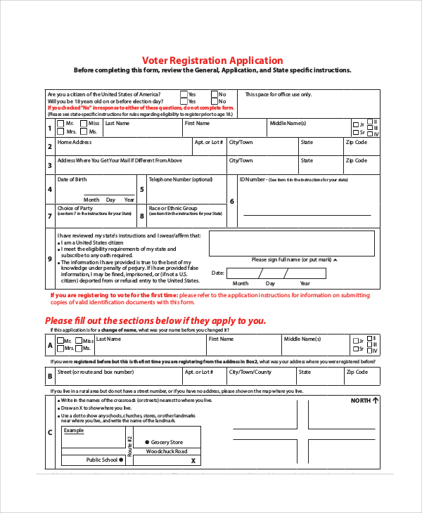 voter registration form 
