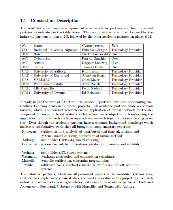 scientific project report template