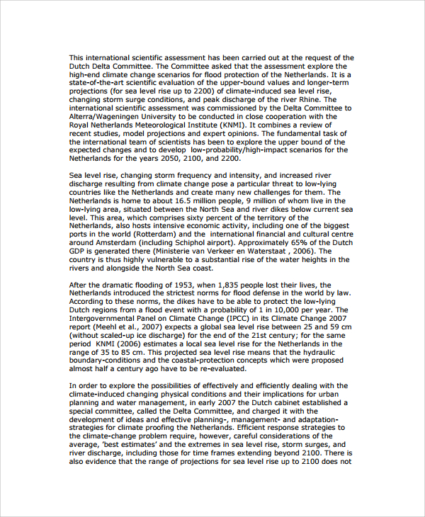 scientific report example year 10