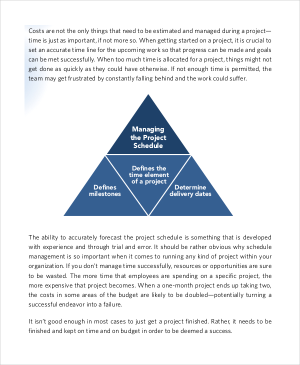 project schedule management