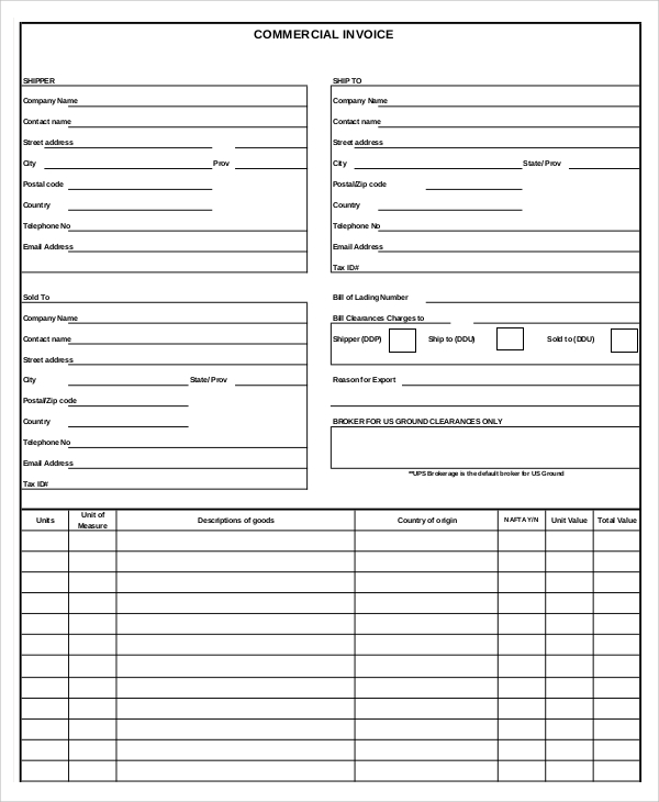 printable invoice sample in Word, Invoice  Documents Commercial PDF 13 Sample