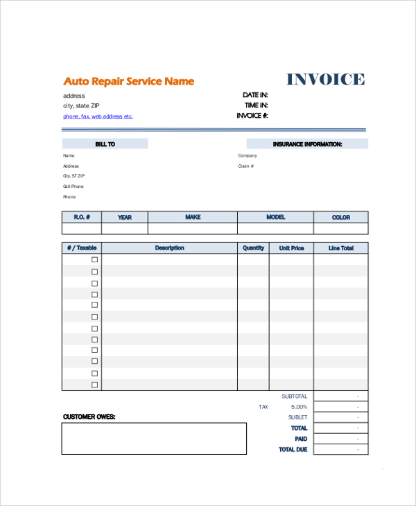 FREE 10+ Sample Blank Invoices in AI | PSD | Google Docs | Apple Pages