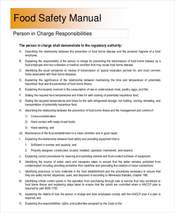 Safety Manual Sample