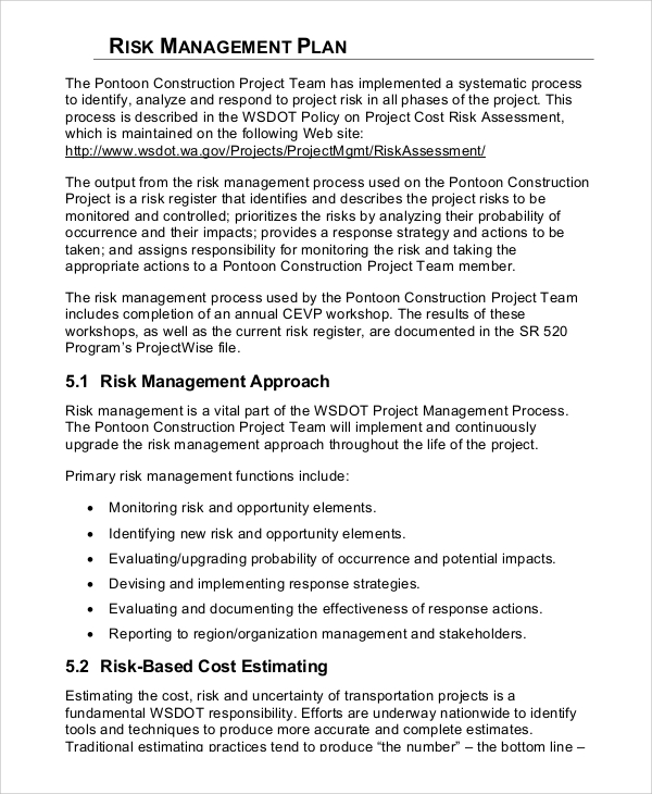 project risk management assignment pdf