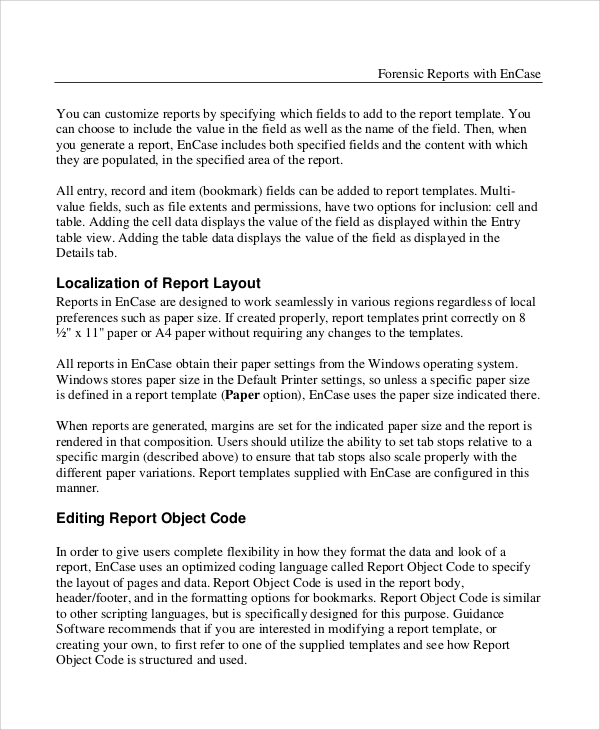 Forensic Report Template